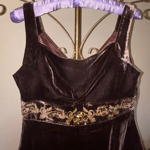 Velvet beaded tanktop